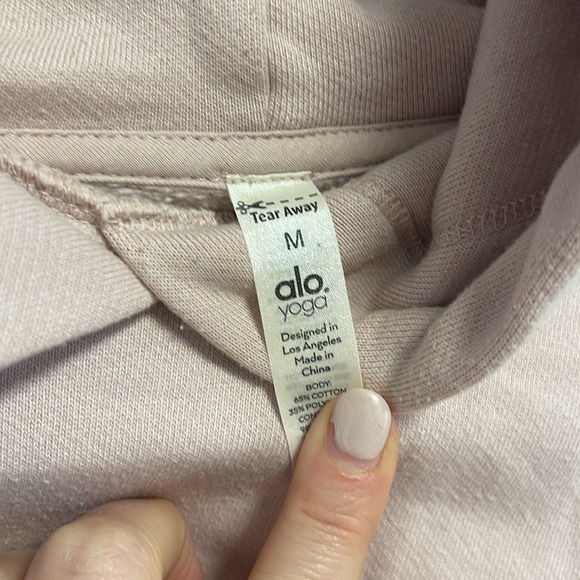 ALO Yoga pale pink set - cropped hoodie (M) and leggings (L) - Picture 3 of 8